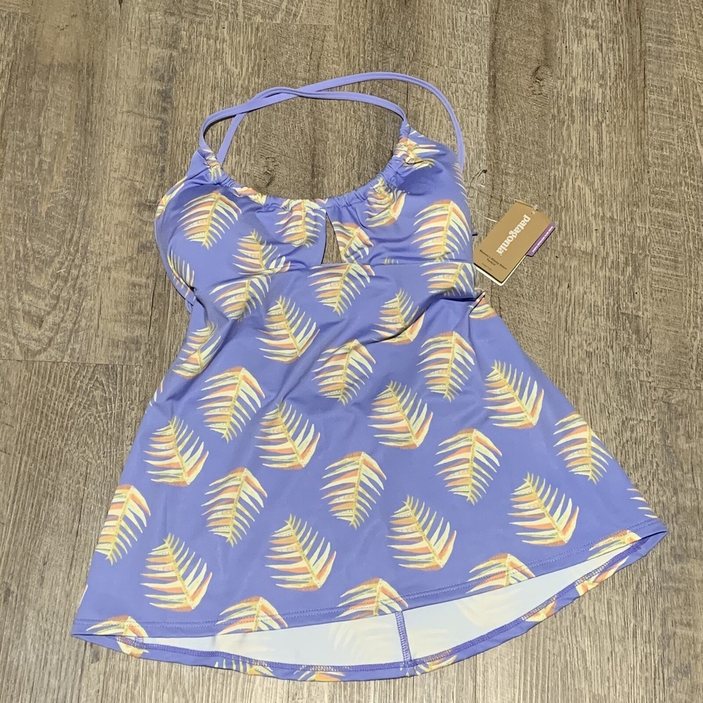 Patagonia Glassy Dawn Tankini Womens Size Small Blue Swim Top Shirt NEW